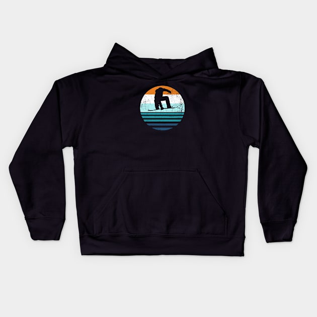 Snowboarding Lovers | Classic Sunset Kids Hoodie by jpmariano